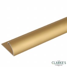 Aluminium Round End Profile Gold