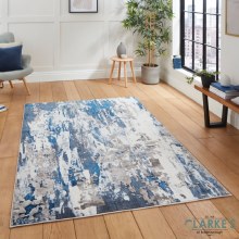 Apollo GR580 Grey/Navy Rug 120 x 170cm