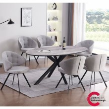 Belgrave Dining Set - HPL Top Table and 6 Chairs Belgrave Dining Set - HPL Top Table and 6 Chairs