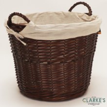 Blacksod Round Wicker Log Basket Brown Blacksod Round Wicker Log Basket Brown