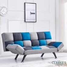 Boston Sofa Bed Patchwork Teal / Grey