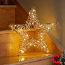 Gold Weave Wonder Start Christmas Decoration 38cm
