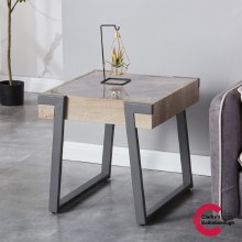 Brooklyn Lamp Table - Grey Sintered Stone Top Brooklyn Lamp Table - Grey Sintered Stone Top