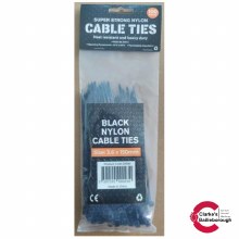BuildWorx Cable Ties Black 3.6 x 150mm