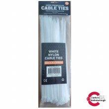 BuildWorx Cable Ties White 4.8 x 300mm
