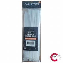 BuildWorx Cable Ties White 7.6 x 400mm