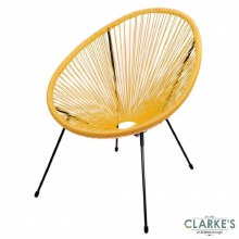 Cabana Rattan Garden Chair Yellow