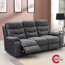 Cerrie 3 Seater Recliner Sofa Dark Grey