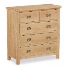 Salisbury Lite Oak 2 Over 3 Drawer Chest