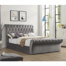 Picture of Chester 4ft6 Grey Velvet Bed