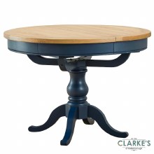 Chichester Navy Round Extending Dining Table