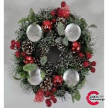 Christmas Elegance Decorated Wreath 27cm