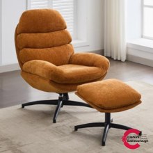 Clark Accent Chair wit Stool Gold Clark Accent Chair wit Stool Gold