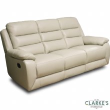 Claudia Half Leather 2 Seater Recliner Sofa Cream Claudia Half Leather 2 Seater Recliner Sofa Cream