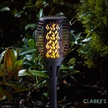 Cool Flame Compact Torch - Garden Solar Steak Light Black 50 cm