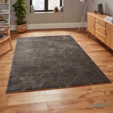 Craft 23486 Dark Grey / Gold Rug  120 x 170cm