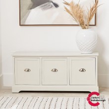 Additional picture of Croft Linen Pine Wood 3 Drawer Unit