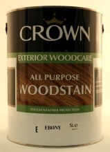 Crown Woodstain Ebony 5 Litre