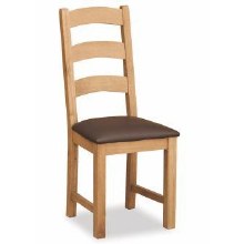 Salisbury Lite Oak padded seat dining chair