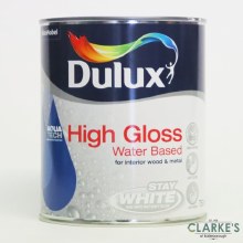 Dulux AquaTech High Gloss Water Based White Paint 750ml