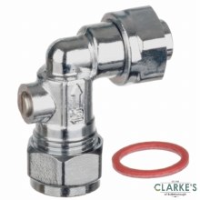 Easi Plumb Elbow Pattern Service Valve 1/2"