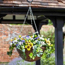 Picture of Easy Basket - Pansies Garden Decor 30cm