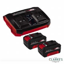 Einhell Power X-Change 18V 4Ah Batteries and Twincharger Kit