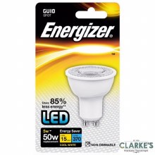 Energizer LED 5W (50W) GU10 Spot Cool White Light Bulb Non Dimmable