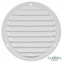 Round Metal Vent Grille White 125mm