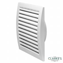 Plastic Square Vent Grille N-Series White 190x190x150mm