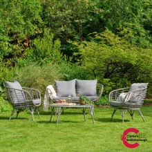 Picture of Evora Wicker Garden Set Grey