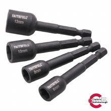 Faithfull 4 Piece Impact Nut Driver Set