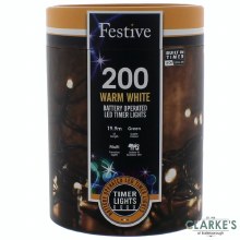 200 LED Battery Operated Christmas String Lights - Warm White 19.9m 200 LED Battery Operated Christmas String Lights - Warm White 19.9m