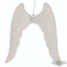 Picture of Silver Angel Wings - Christmas Tree Ornament 14cm