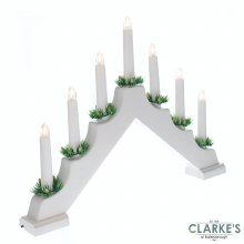 Candle Bridge White Battery Operated with Timer Candle Bridge White Battery Operated with Timer