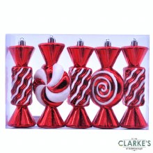 Stripped Candy - Christmas Tree Ornaments | Set of 5 Stripped Candy - Christmas Tree Ornaments | Set of 5