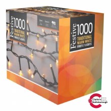 1000 LED FireFly Christmas Lights Warm White