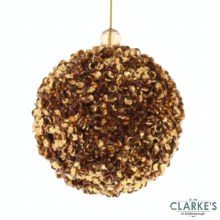 Sequin Ball Copper Christmas Tree Decoration