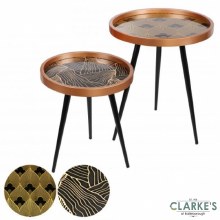 Modern Round Side Tables Set of 2