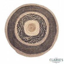 Natural Living - Jute Rug Flower Design 110cm Natural Living - Jute Rug Flower Design 110cm