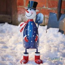 Polka Frosty Snowman Christmas Figure 43cm