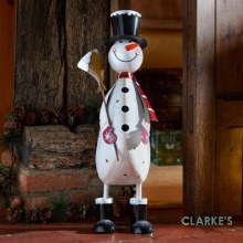 Polka Frosty XL Snowman Christmas Figure 60cm