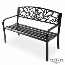 Garden Collection Metal Ornate Bench