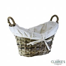 Glenweave Ellipse Rattan Log Basket Small with Handles Glenweave Ellipse Rattan Log Basket Small with Handles