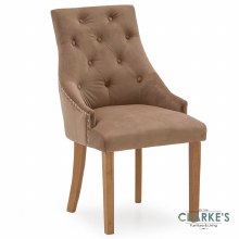 Hobbs Cedar Velvet Dining Chair, Natural Legs