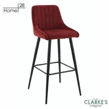 Madrid Velvet Bar Stool Crimson Red Madrid Velvet Bar Stool Crimson Red