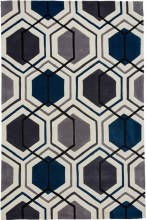 Hong Kong Rug HK7526 Grey/Navy 120x170cm