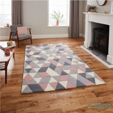 Hong Kong Rug HK3653 Grey / Rose 120 x 170cm