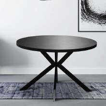 Isabella Black Round Dining Table