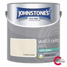 Johnstones Wall and Ceiling Soft Sheen Emulsion Paint 2.5L - Antique Cream